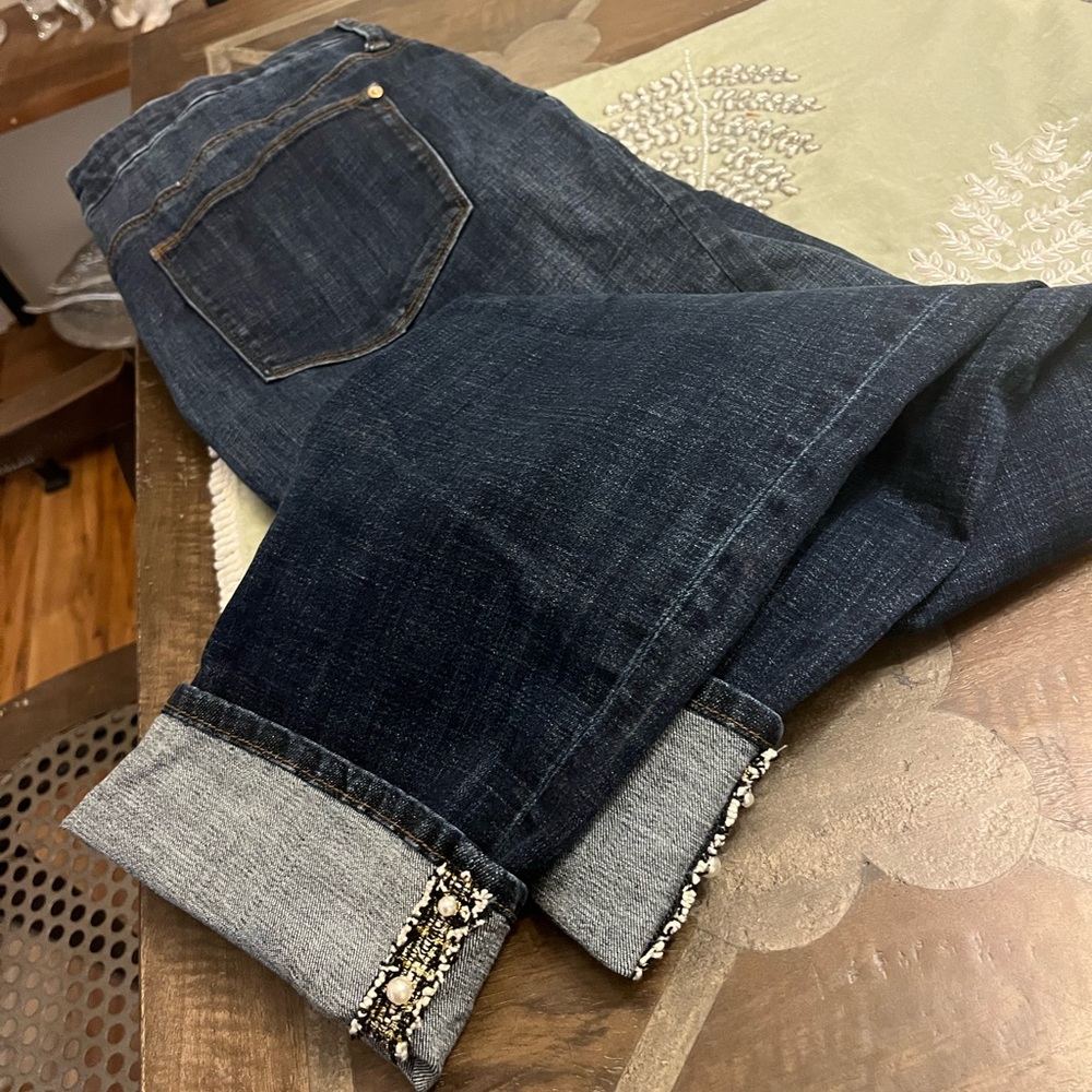 Chicos So Slimming Jeans with a sparkly detail at the ankle perfect for winter!